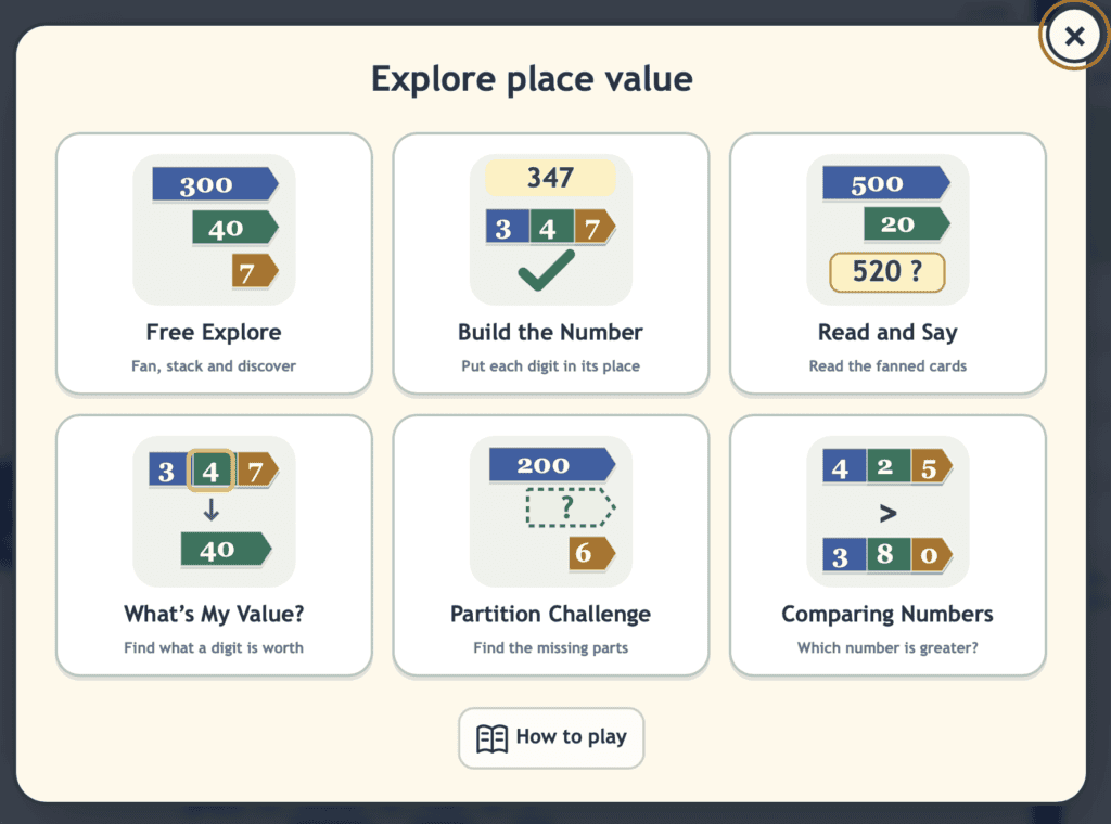 place value arrows
